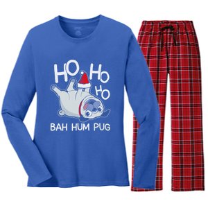 Funny Pug Christmas Pug Gift Women's Long Sleeve Flannel Pajama Set 