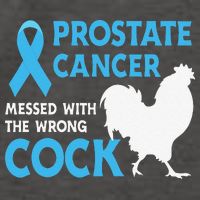 Funny Prostate Cancer Messed With The Wrong Cock Cancer Awareness Vector Backpack