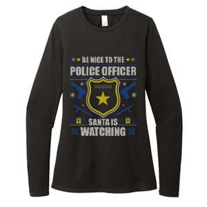 Funny Policeman Christmas Police Officer Ugly Christmas Womens CVC Long Sleeve Shirt