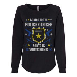 Funny Policeman Christmas Police Officer Ugly Christmas Womens California Wash Sweatshirt