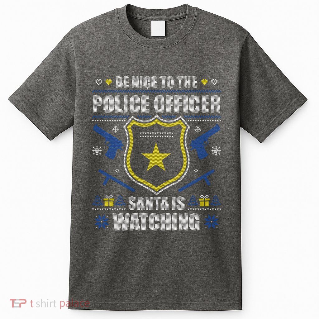 Funny Policeman Christmas Police Officer Ugly Christmas T-Shirt