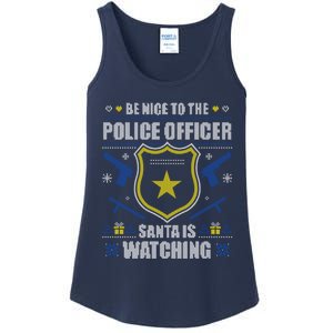 Funny Policeman Christmas Police Officer Ugly Christmas Ladies Essential Tank