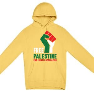 Free Palestine Cool Gift Gaza Freedom End Israeli Occupation Cute Gift Premium Pullover Hoodie