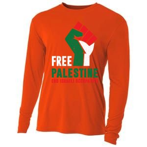 Free Palestine Cool Gift Gaza Freedom End Israeli Occupation Cute Gift Cooling Performance Long Sleeve Crew