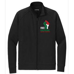 Free Palestine Cool Gift Gaza Freedom End Israeli Occupation Cute Gift Stretch Full-Zip Cadet Jacket