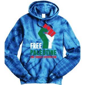 Free Palestine Cool Gift Gaza Freedom End Israeli Occupation Cute Gift Tie Dye Hoodie