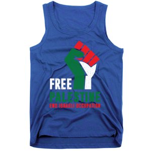 Free Palestine Cool Gift Gaza Freedom End Israeli Occupation Cute Gift Tank Top