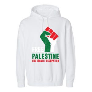 Free Palestine Cool Gift Gaza Freedom End Israeli Occupation Cute Gift Garment-Dyed Fleece Hoodie