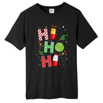 Funny Pharmacist Christmas Ho Ho Ho Pharmacy Technician Tech Gift Tall Fusion ChromaSoft Performance T-Shirt