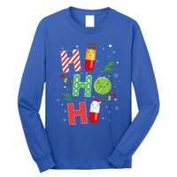 Funny Pharmacist Christmas Ho Ho Ho Pharmacy Technician Tech Gift Long Sleeve Shirt