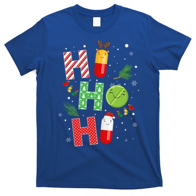 Funny Pharmacist Christmas Ho Ho Ho Pharmacy Technician Tech Gift T-Shirt