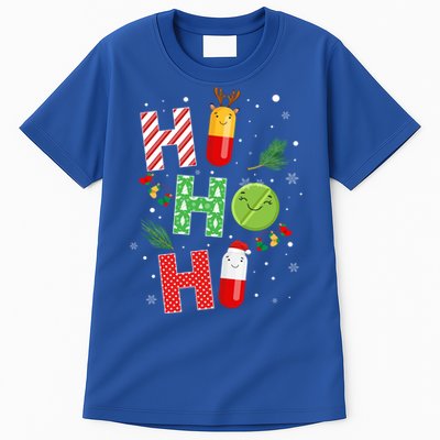 Funny Pharmacist Christmas Ho Ho Ho Pharmacy Technician Tech Gift Tall T-Shirt