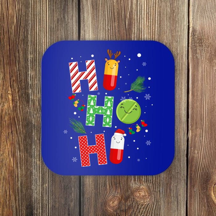 Funny Pharmacist Christmas Ho Ho Ho Pharmacy Technician Tech Gift Coaster