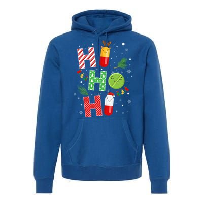 Funny Pharmacist Christmas Ho Ho Ho Pharmacy Technician Tech Gift Premium Hoodie