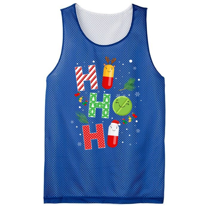 Funny Pharmacist Christmas Ho Ho Ho Pharmacy Technician Tech Gift Mesh Reversible Basketball Jersey Tank