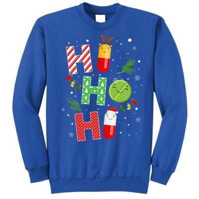 Funny Pharmacist Christmas Ho Ho Ho Pharmacy Technician Tech Gift Tall Sweatshirt