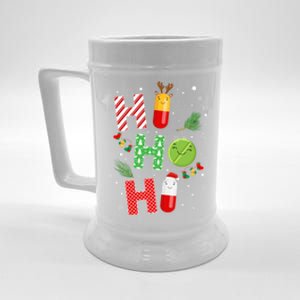 Funny Pharmacist Christmas Ho Ho Ho Pharmacy Technician Tech Gift Beer Stein