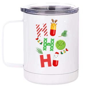 Funny Pharmacist Christmas Ho Ho Ho Pharmacy Technician Tech Gift 12 oz Stainless Steel Tumbler Cup