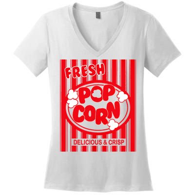 Fresh Popcorn Costume For Halloween Women's V-Neck T-Shirt