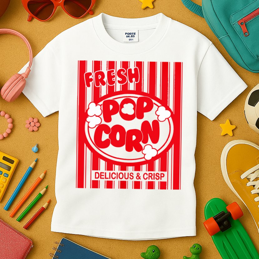 Fresh Popcorn Costume For Halloween Kids T-Shirt
