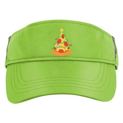 Funny Pizza Christmas Tree Lights Funny Xmas Adult Drive Performance Visor