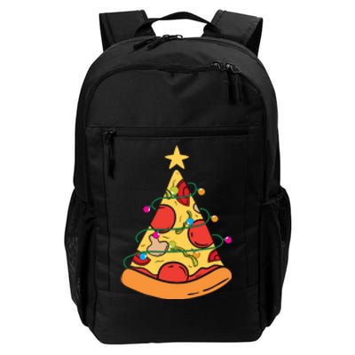 Funny Pizza Christmas Tree Lights Funny Xmas Daily Commute Backpack