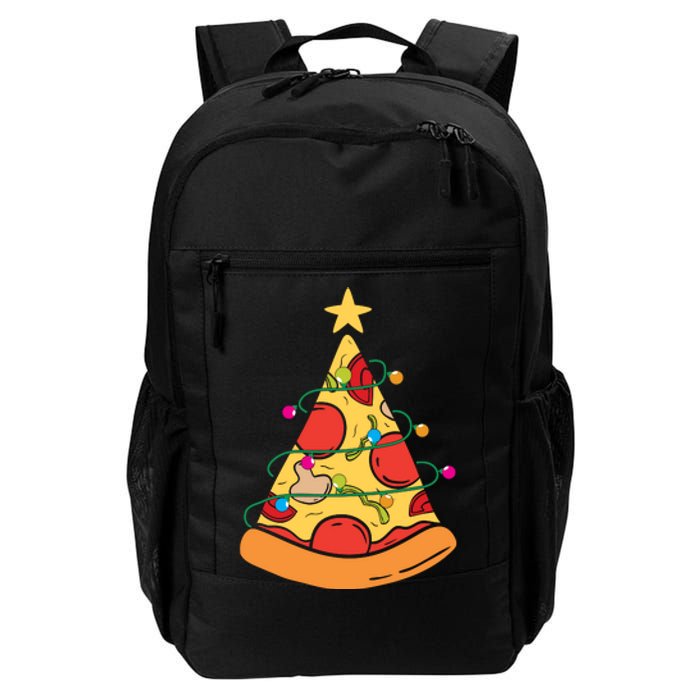 Funny Pizza Christmas Tree Lights Funny Xmas Daily Commute Backpack