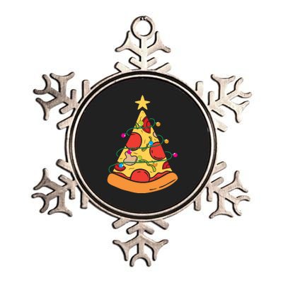 Funny Pizza Christmas Tree Lights Funny Xmas Metallic Star Ornament