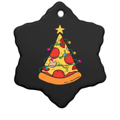 Funny Pizza Christmas Tree Lights Funny Xmas Ceramic Star Ornament