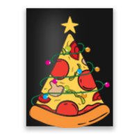 Funny Pizza Christmas Tree Lights Funny Xmas Poster