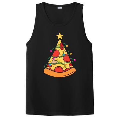 Funny Pizza Christmas Tree Lights Funny Xmas PosiCharge Competitor Tank