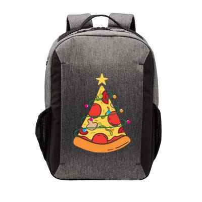 Funny Pizza Christmas Tree Lights Funny Xmas Vector Backpack