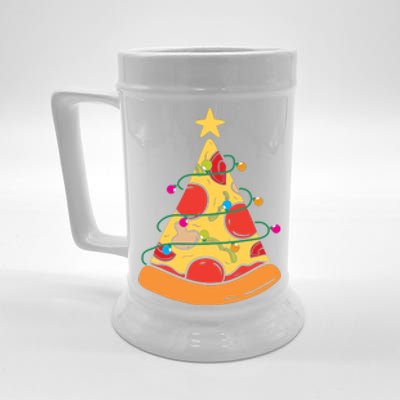 Funny Pizza Christmas Tree Lights Funny Xmas Beer Stein