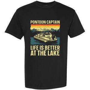 Funny Pontoon Captain Art For Pontoon Garment-Dyed Heavyweight T-Shirt