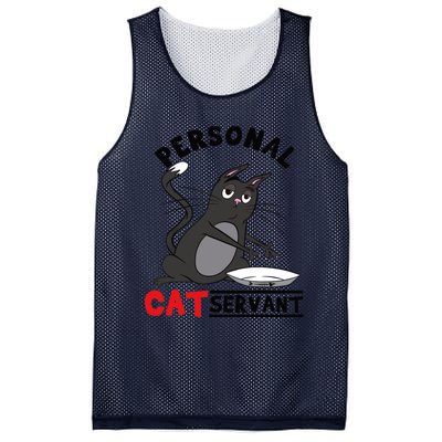 Funny Personal Cat Servant Funny black Cat mom cat dad gift Mesh Reversible Basketball Jersey Tank