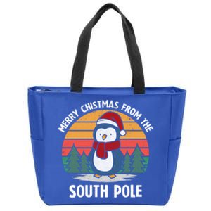 Funny Penguin Christmas Gift Zip Tote Bag