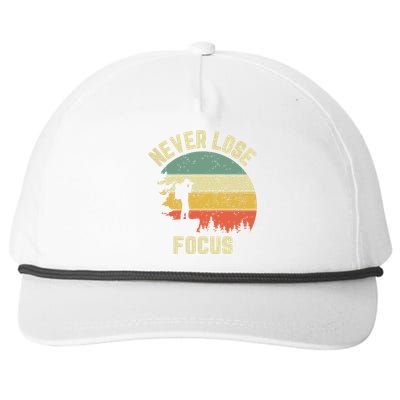 Funny Photographer Camera Never Lose Focus Photography Snapback Five-Panel Rope Hat