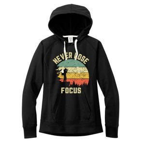 Funny Photographer Camera Never Lose Focus Photography Women's Fleece Hoodie