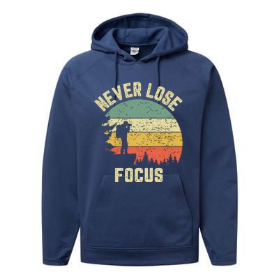 Funny Photographer Camera Never Lose Focus Photography Performance Fleece Hoodie