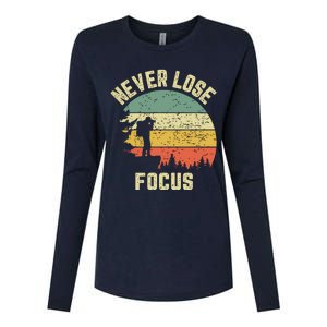 Funny Photographer Camera Never Lose Focus Photography Womens Cotton Relaxed Long Sleeve T-Shirt