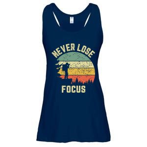 Funny Photographer Camera Never Lose Focus Photography Ladies Essential Flowy Tank