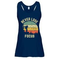 Funny Photographer Camera Never Lose Focus Photography Ladies Essential Flowy Tank