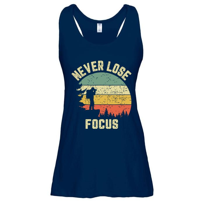 Funny Photographer Camera Never Lose Focus Photography Ladies Essential Flowy Tank