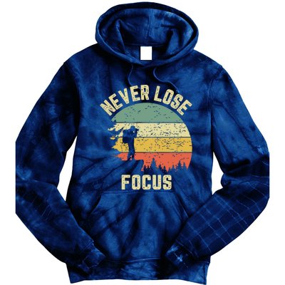 Funny Photographer Camera Never Lose Focus Photography Tie Dye Hoodie