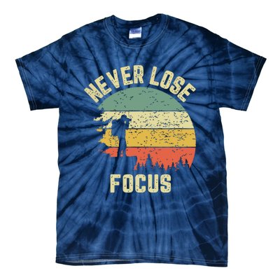 Funny Photographer Camera Never Lose Focus Photography Tie-Dye T-Shirt