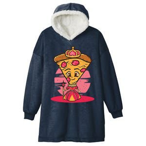 Funny Pizza Chef Pizza Queen Mum Pizza Pizza Gift Hooded Wearable Blanket