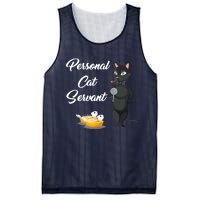 Funny Personal Cat Servant Funny Black Cat Lover Mom Cat Dad Mesh Reversible Basketball Jersey Tank