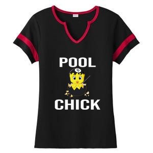 Funny Pool Chick Billiards Gift For Father’s Day Ladies Halftime Notch Neck Tee