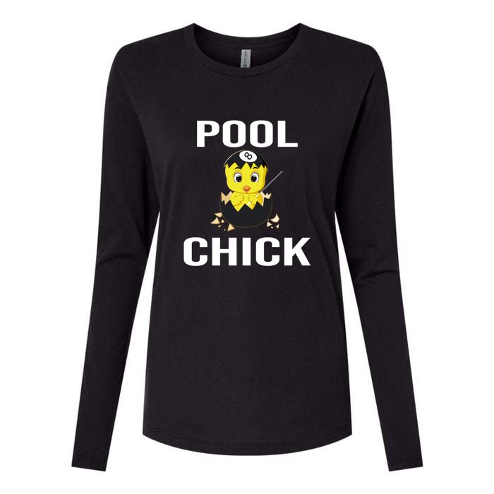 Funny Pool Chick Billiards Gift For Father’s Day Womens Cotton Relaxed Long Sleeve T-Shirt