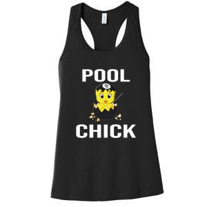 Funny Pool Chick Billiards Gift For Father’s Day Women's Racerback Tank